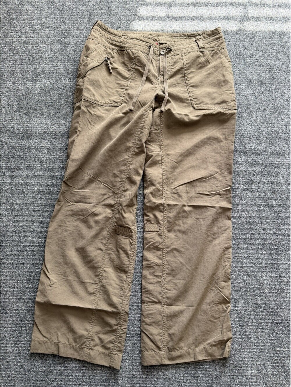 North Face Pants Womens 10 Khaki Horizon Tempest Roll Up Utility Hiking Packable